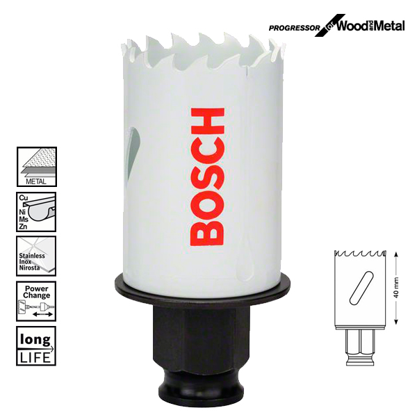 Биметаллическая коронка, Bosch Progressor, 32 мм