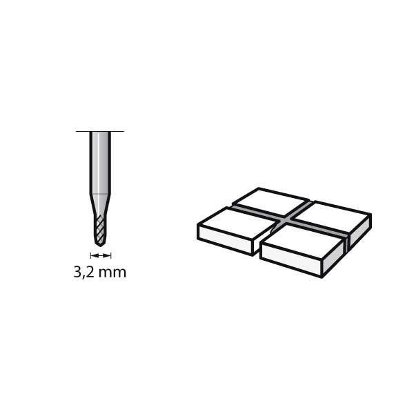 Бур для чистки швов между плиткой, DREMEL (569) 1,6 мм_1st