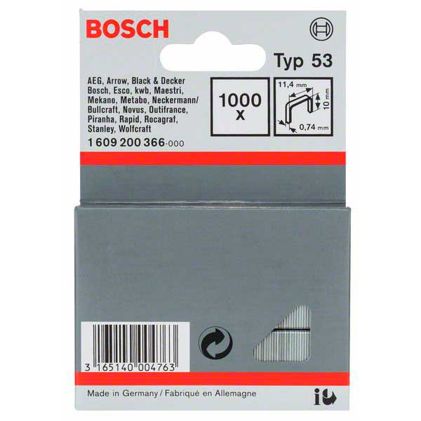 Скобы для степлера, Bosch typ 53, 10 мм