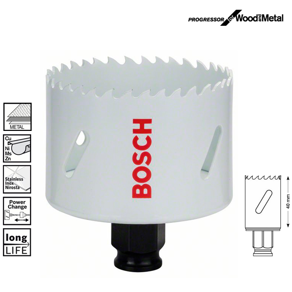 Биметаллическая коронка, Bosch Progressor, 68 мм