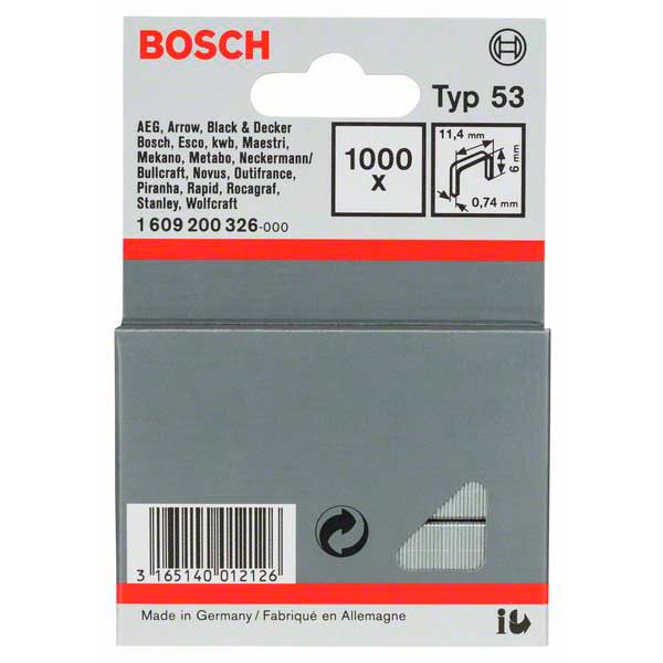 Скобы для степлера, Bosch typ 53, 6 мм