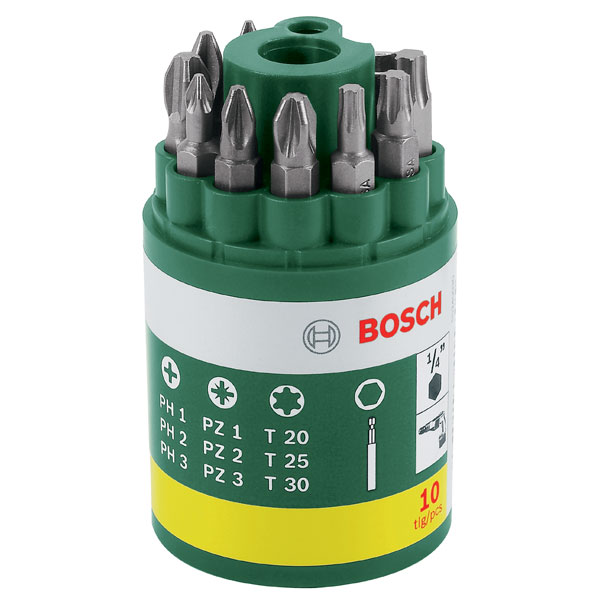 Набор бит Bosch, 9 шт + держатель бит_1st