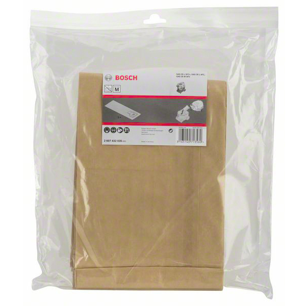 Бумажный мешок для пылесоса Bosch GAS 35 ( комплект 5шт)_2nd