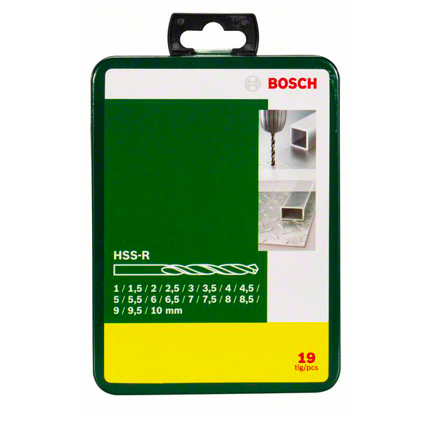Набор сверл по металлу, Bosch HSS-R, 1-10 мм (19 шт)_2nd