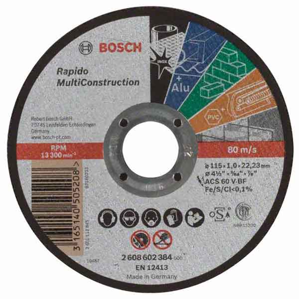 Отрезной круг Bosch, Rapido Multi Construction, 125 мм