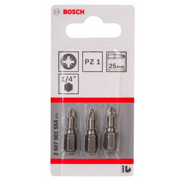 Насадка-бита Bosch, Extra Hart PZ1, 25 мм, 3 шт_1st