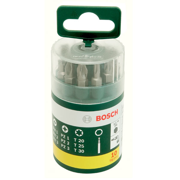 Набор бит Bosch, 9 шт + держатель бит