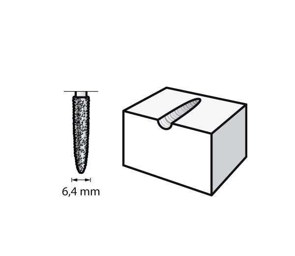 Зазубренная насадка из карбида вольфрама игольчатой формы DREMEL 9931 (6,4 мм)_2nd
